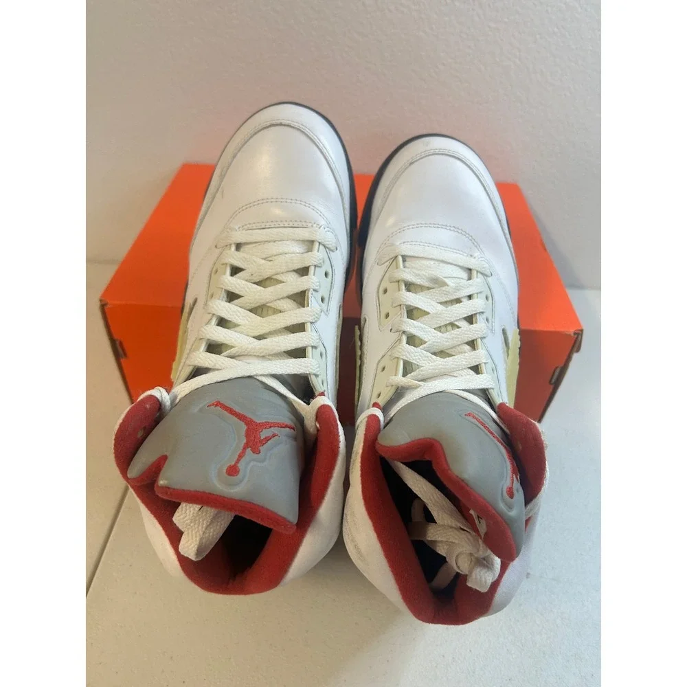 Air Jordan 5 Retro Fire Red White Black Mens Size 9 2013 release #2064